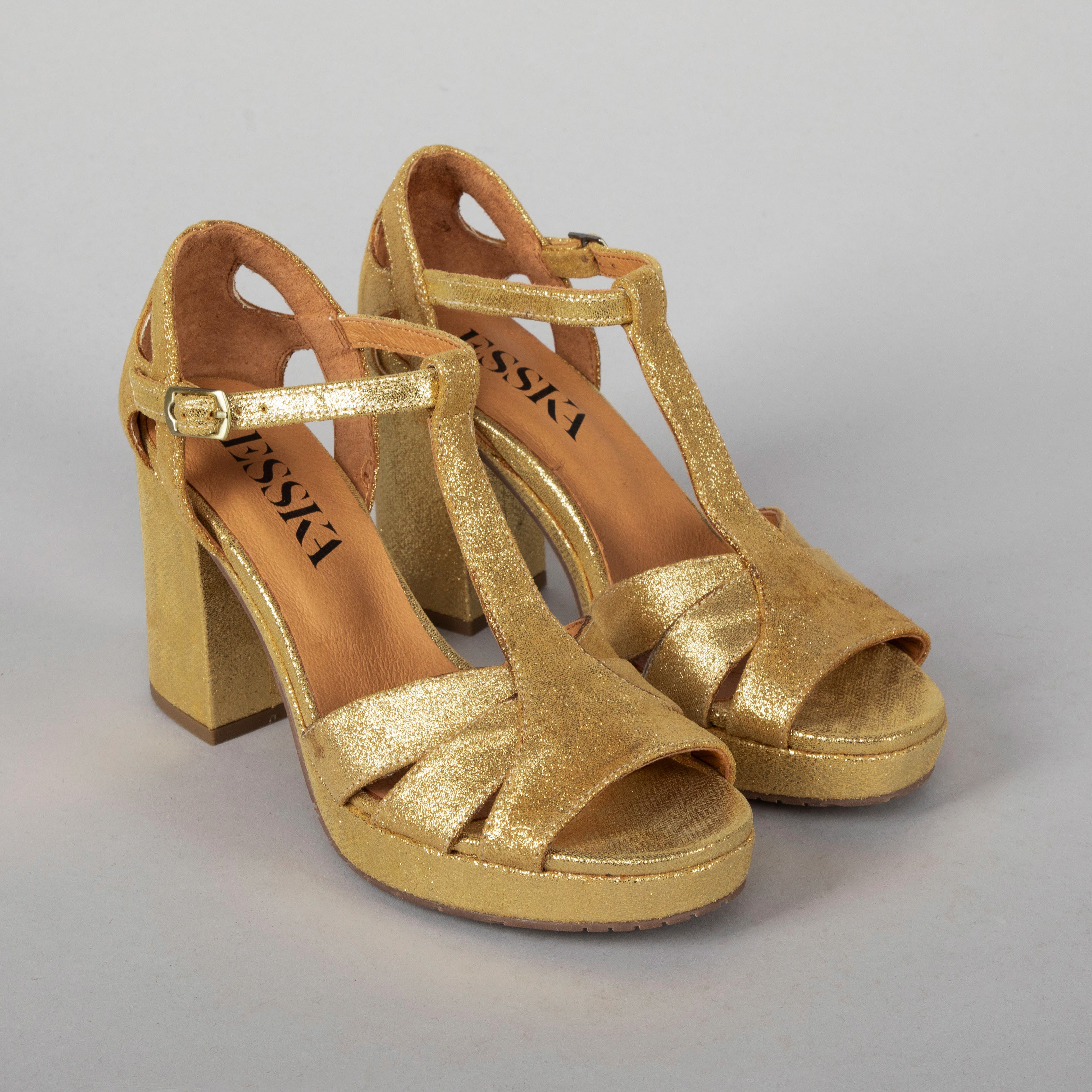 Valerie Gold High Sandal by Esska
