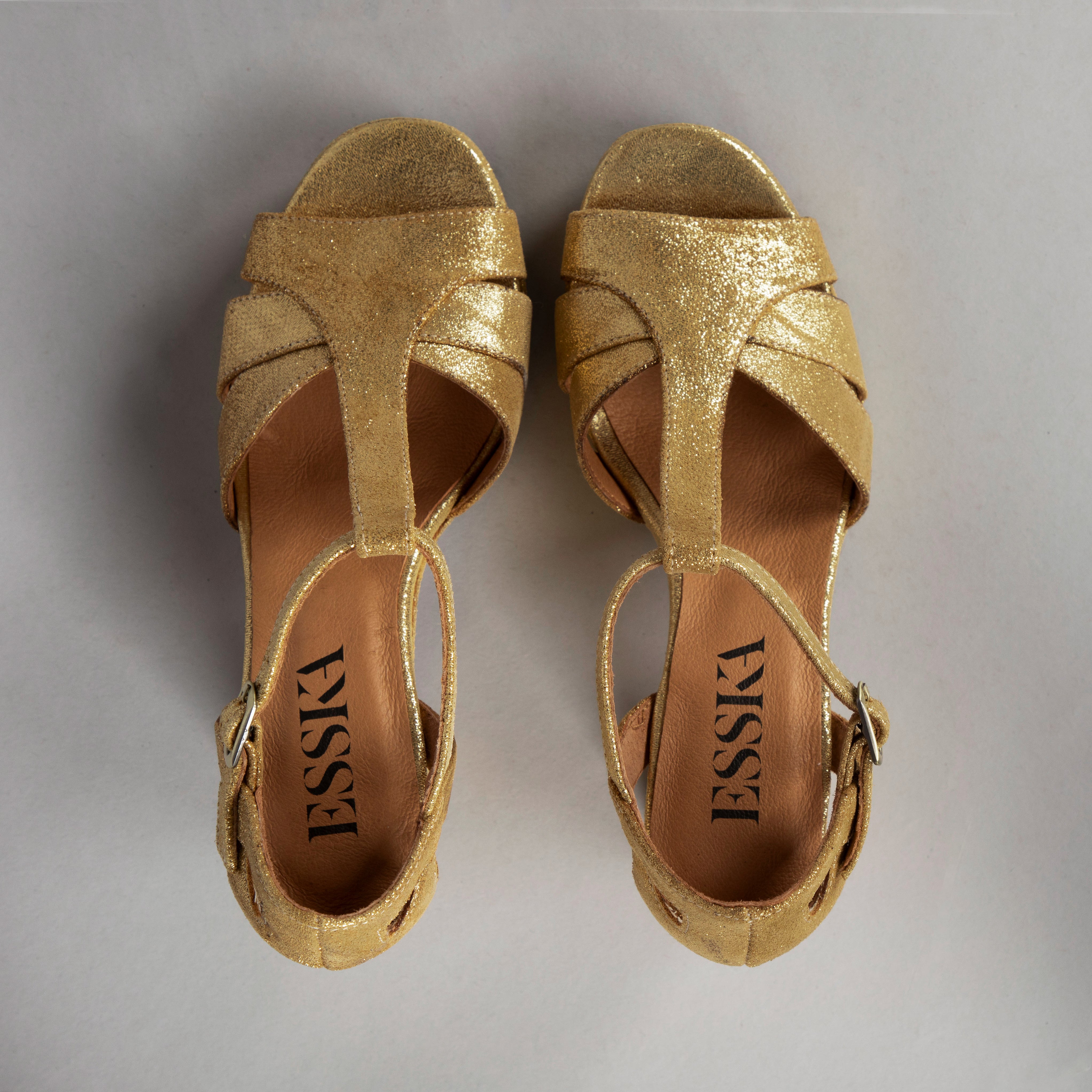Valerie Gold High Sandal by Esska