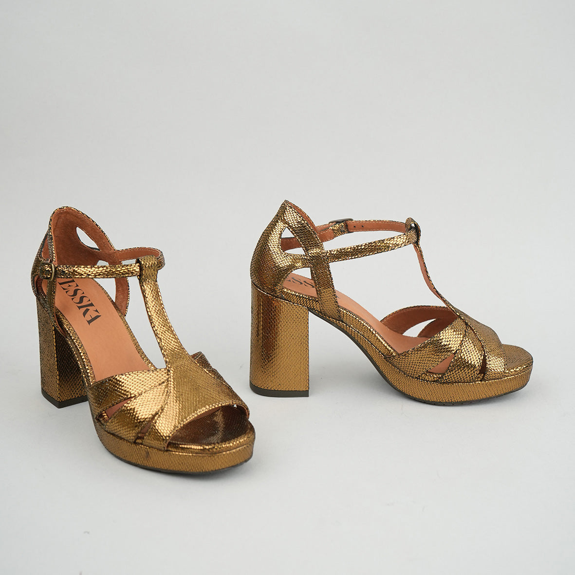 Valerie Gold Neptune High Sandal by Esska