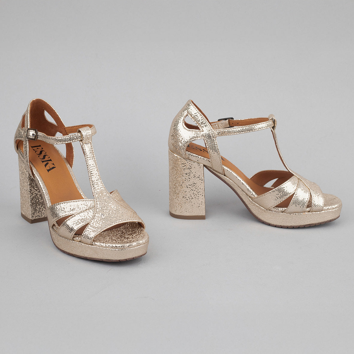 Valerie Platinum High Sandal by Esska