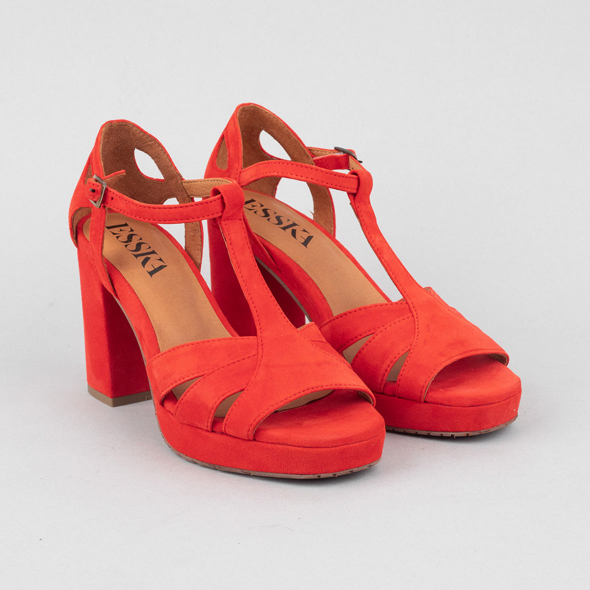 Valerie Red High Sandal by Esska