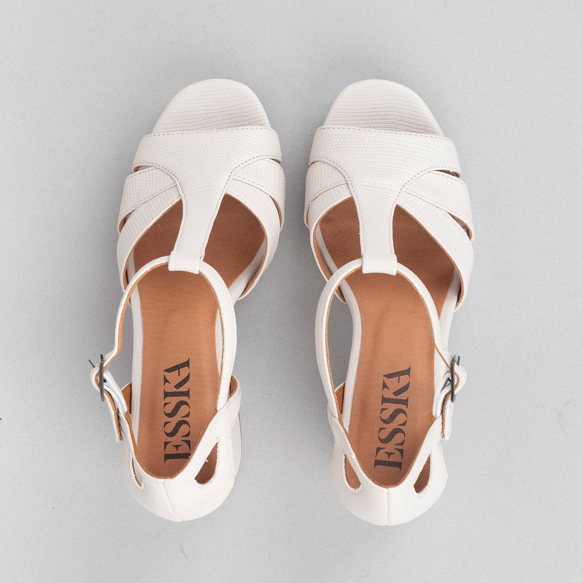 Valerie Vegan White High Sandal by Esska