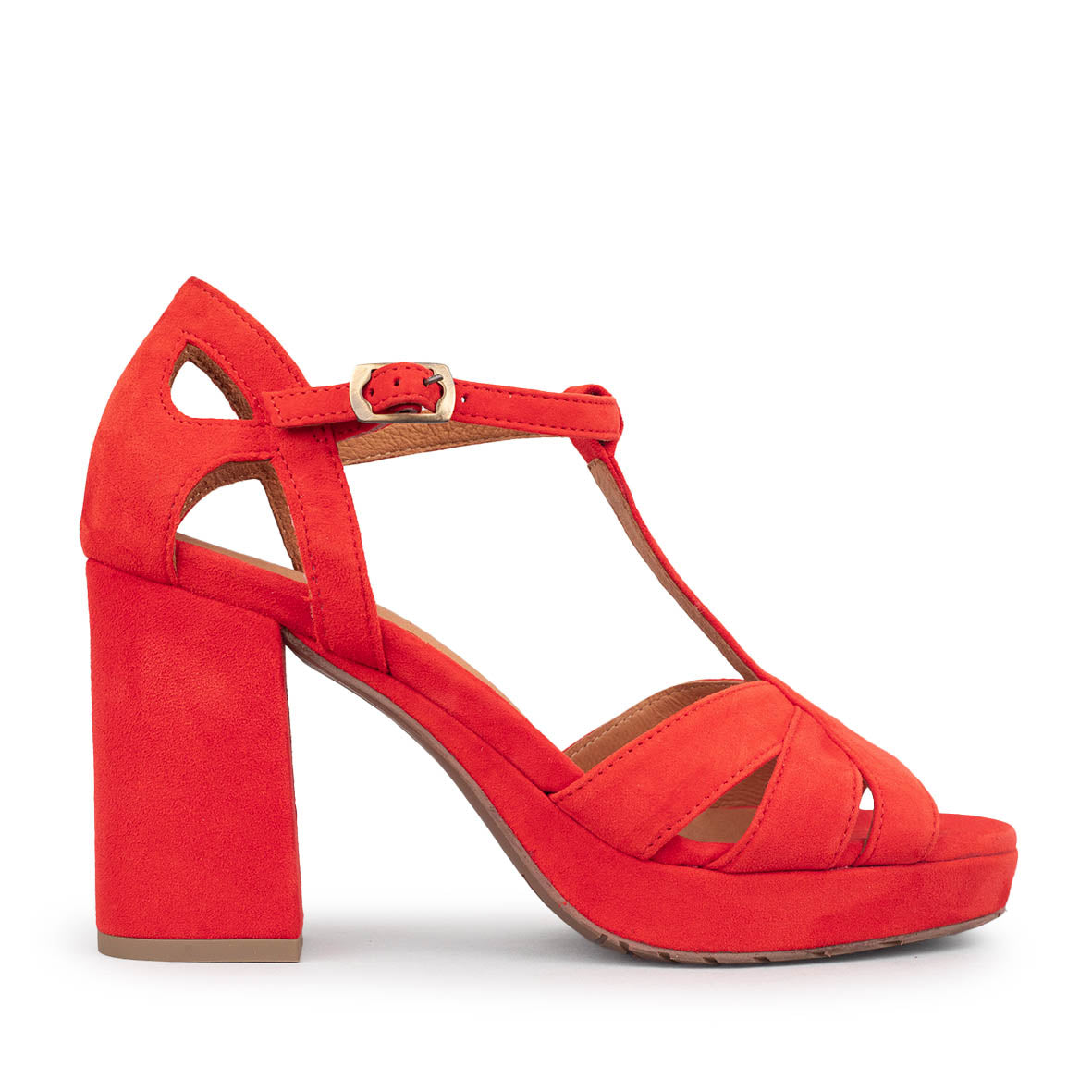 Valerie Red High Sandal by Esska