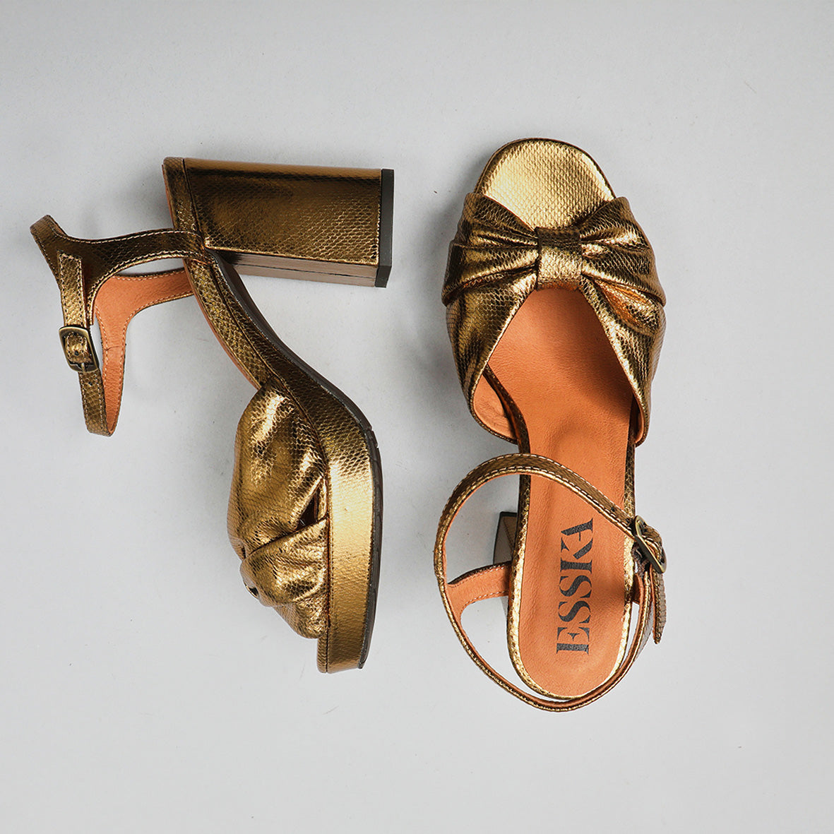 Vanya Gold Neptune High Sandal by Esska Shoes Ltd