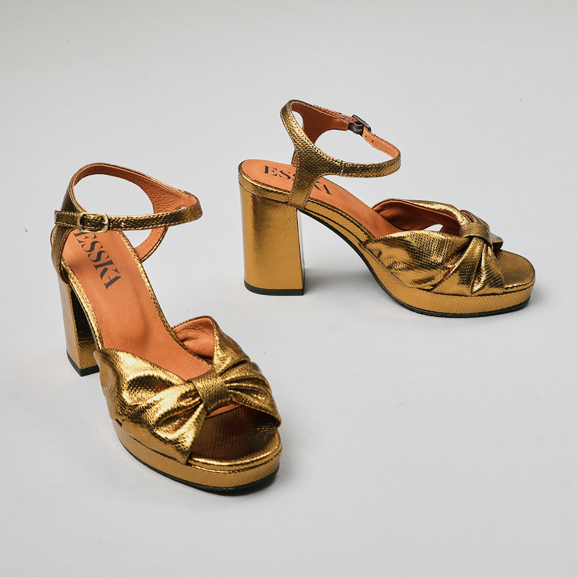 Vanya Gold Neptune High Sandal by Esska Shoes Ltd