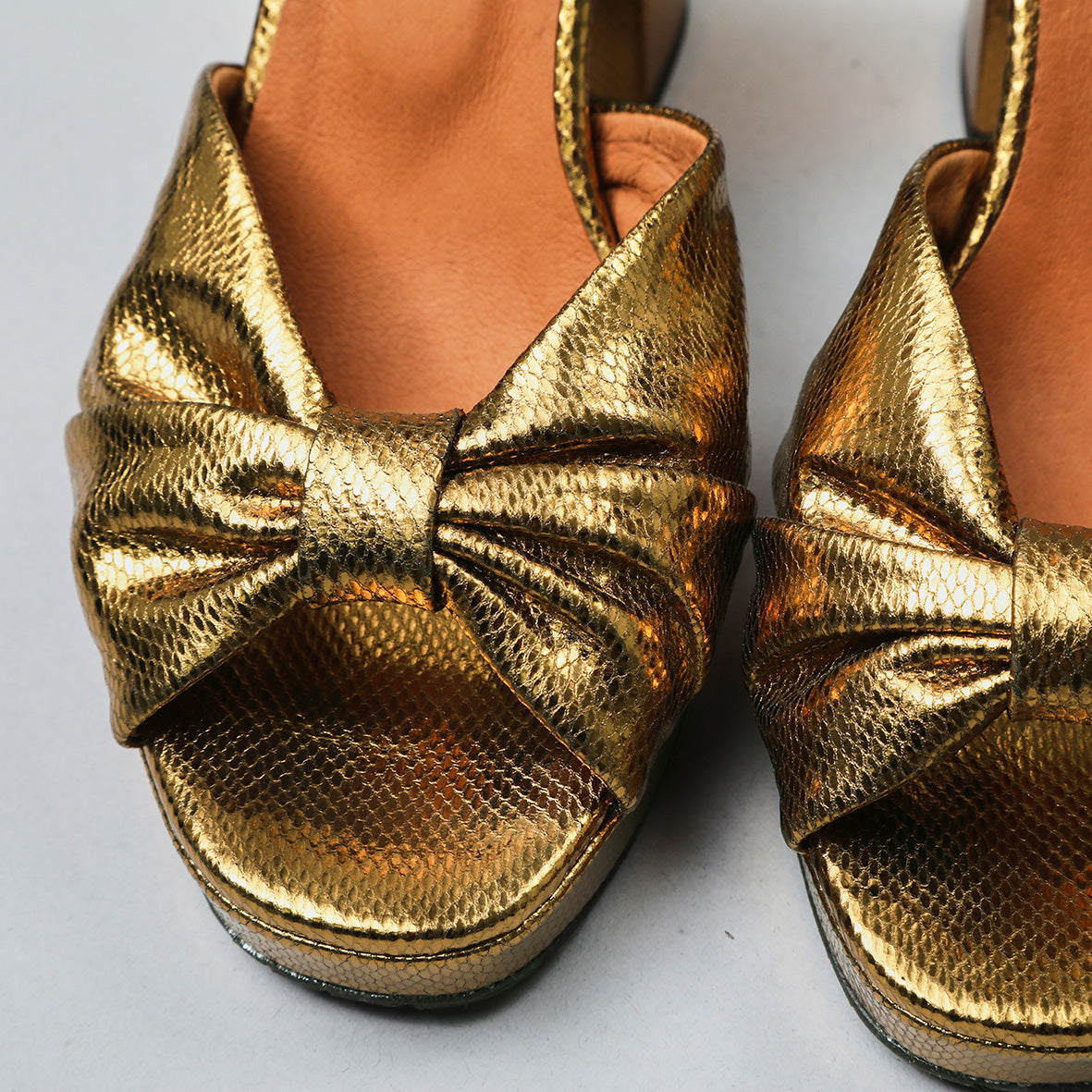 Vanya Gold Neptune High Sandal by Esska Shoes Ltd