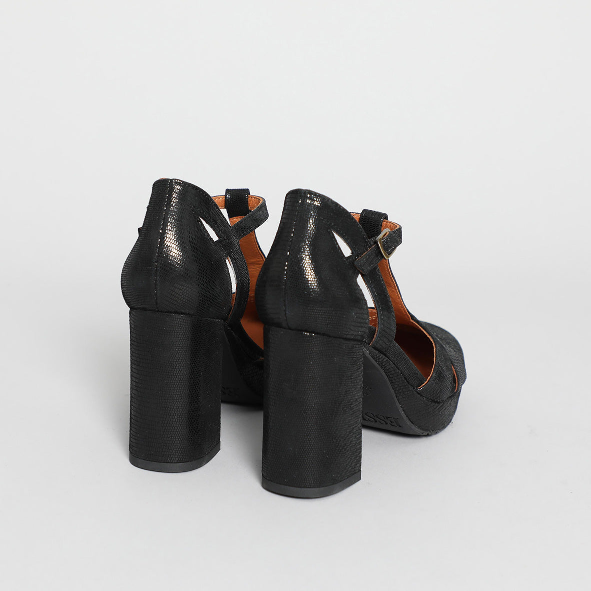 Venice Black Mid High Shoe by Esska