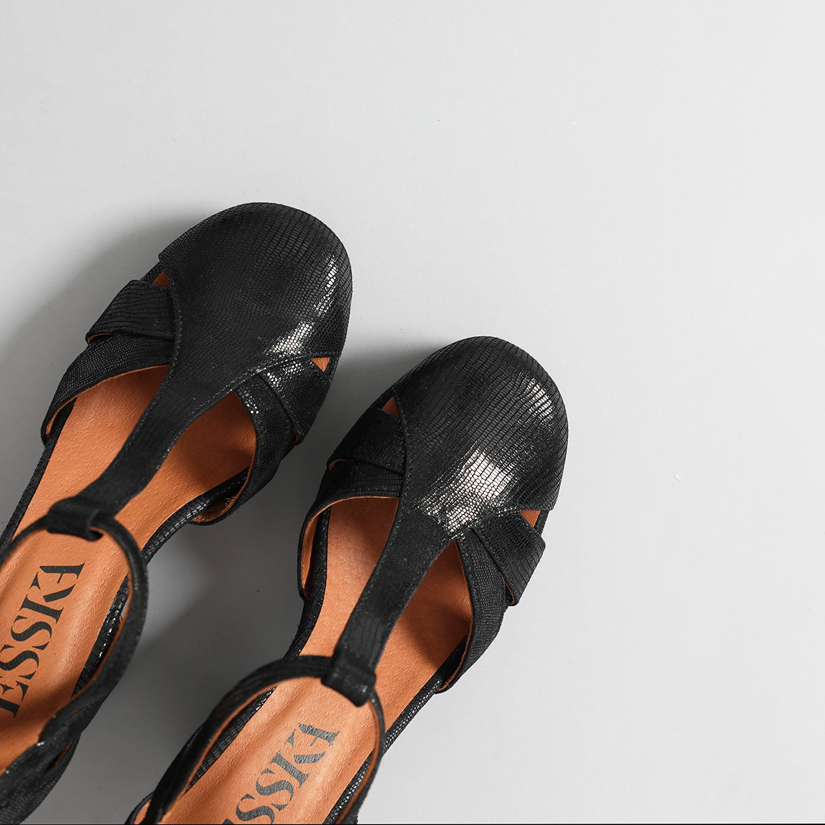 Venice Black Mid High Shoe by Esska