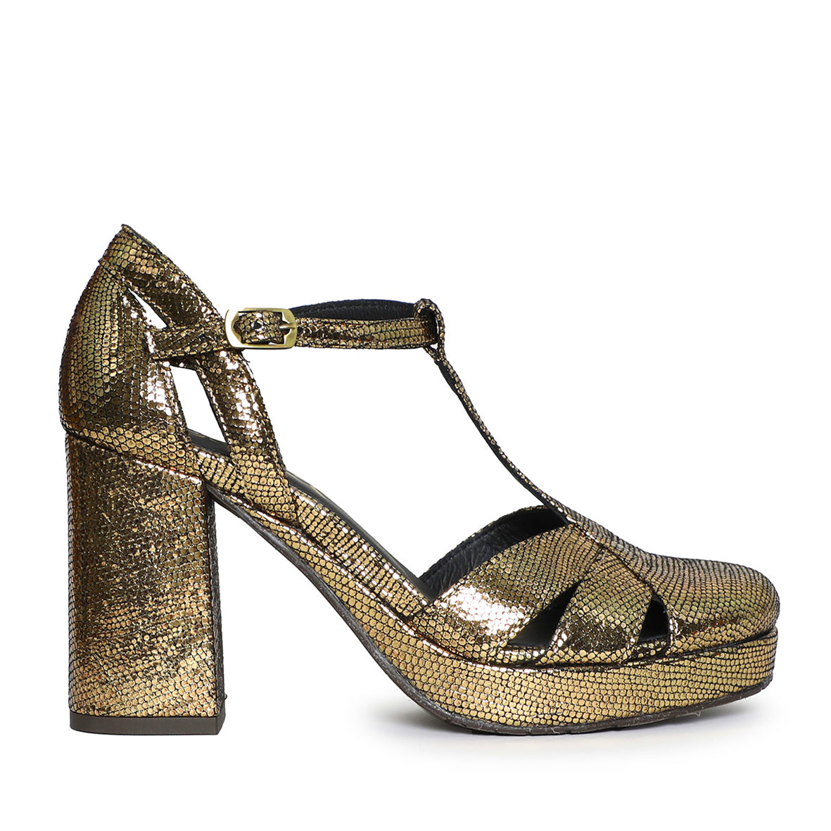 ONEX Women's Roxi Sandal - Sparkly Strappy Heels With 2.75 Inch Block Heel