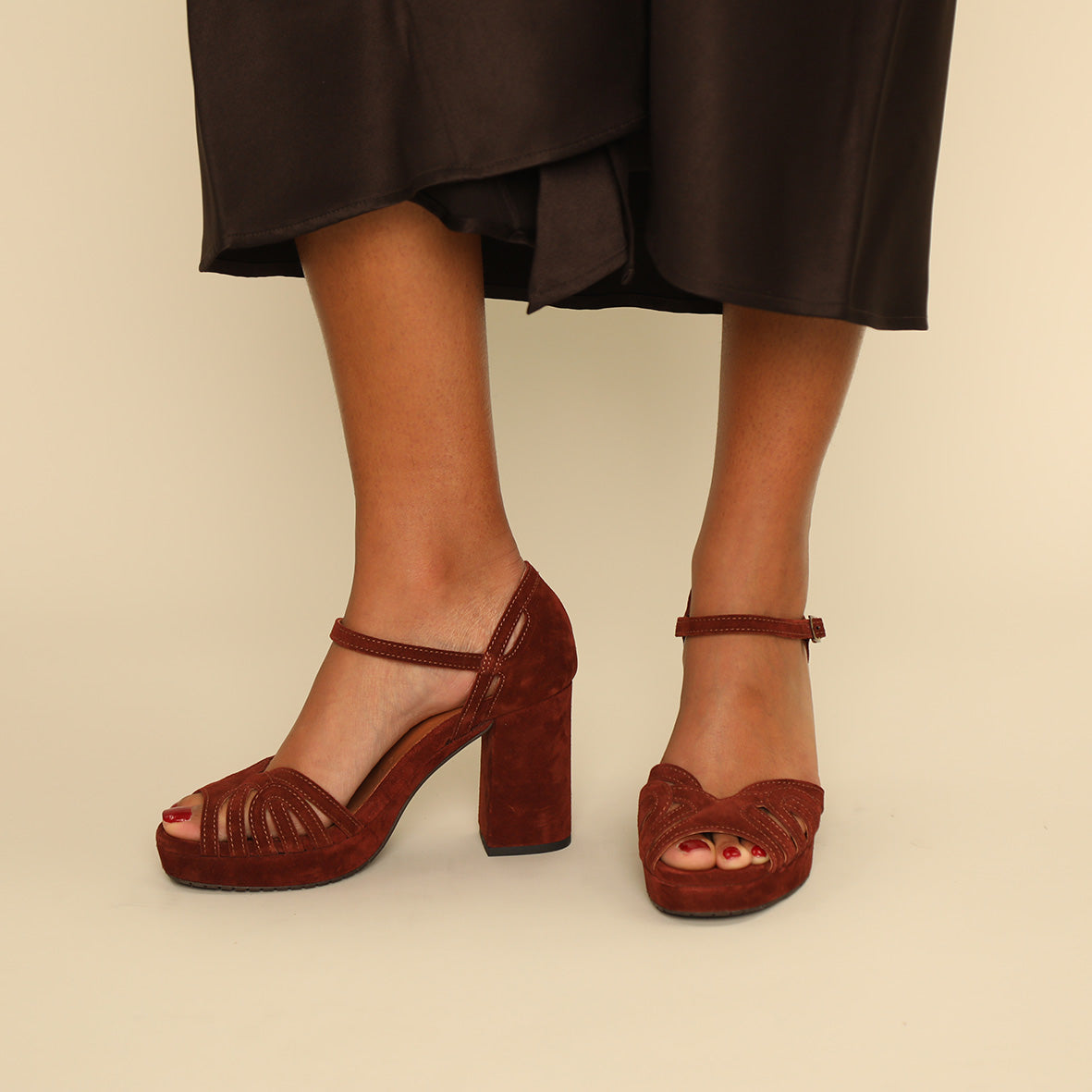 Venti Rust High Sandal by Esska