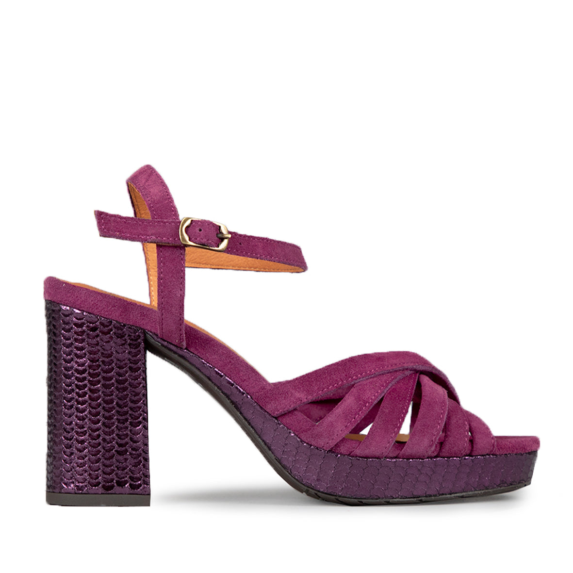 Veronica Plum High Sandal by Esska