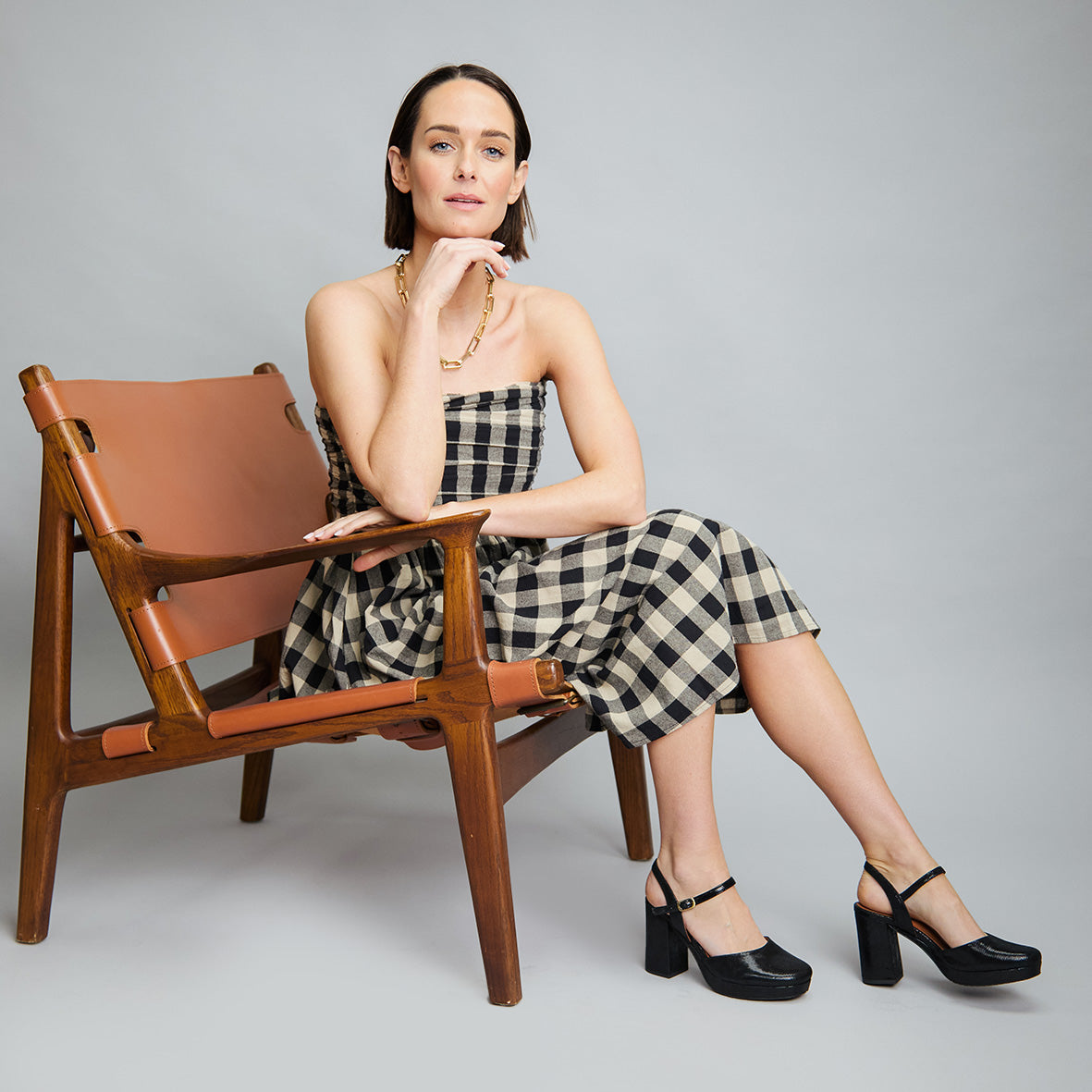 Vicky Black Mid High Shoe by Esska