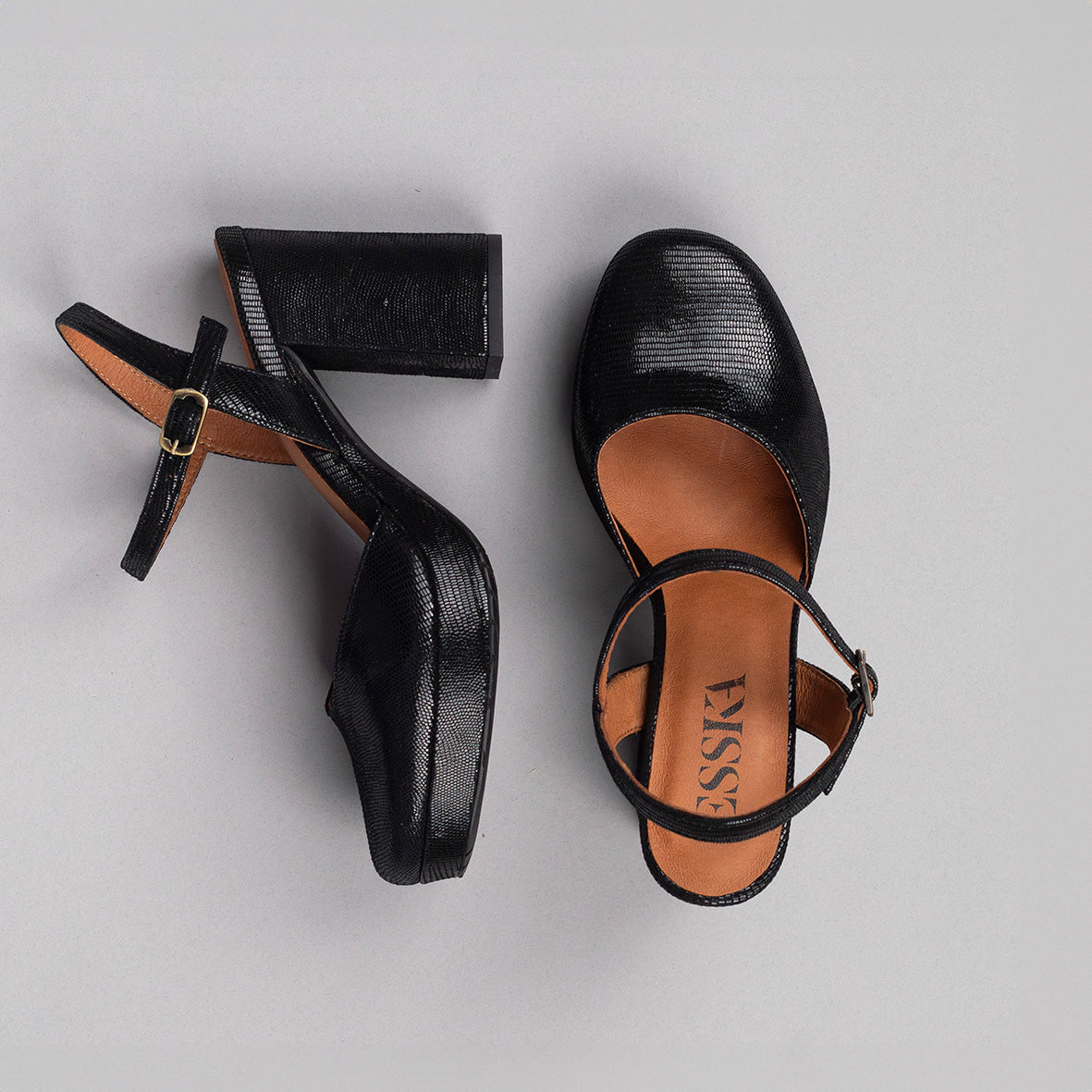 Vicky Black Mid High Shoe by Esska