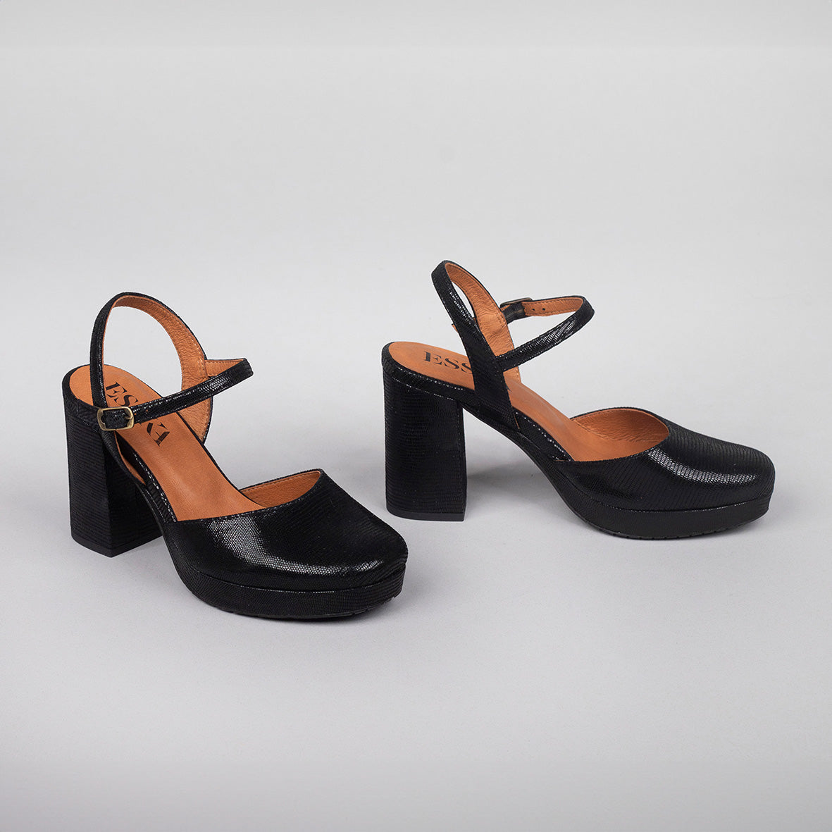 Vicky Black Mid High Shoe by Esska