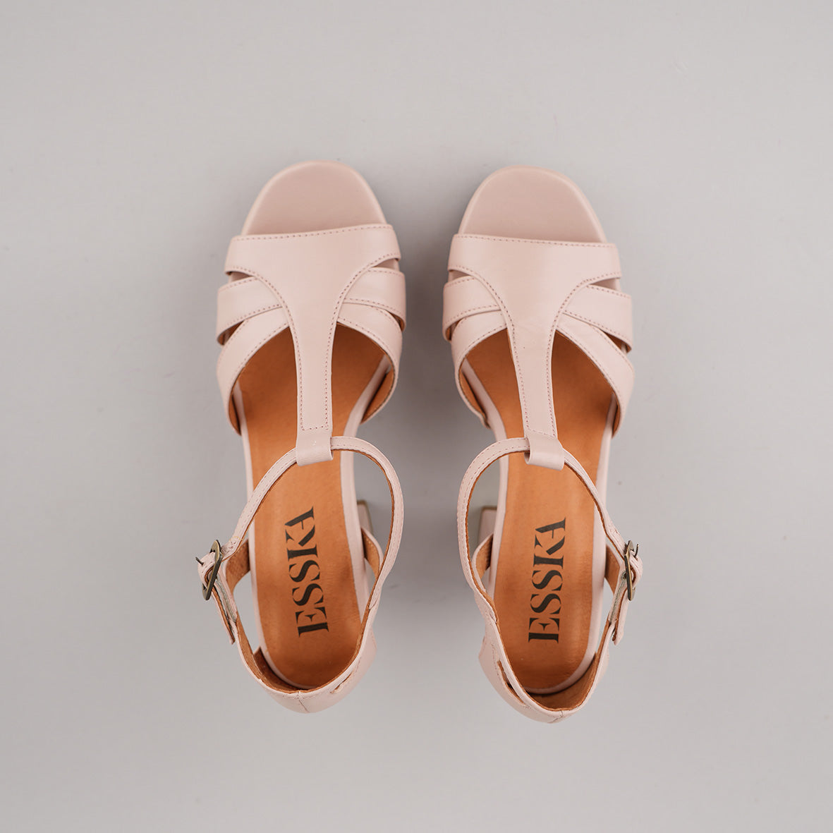 Victoria Dusty Pink High Sandal by Esska