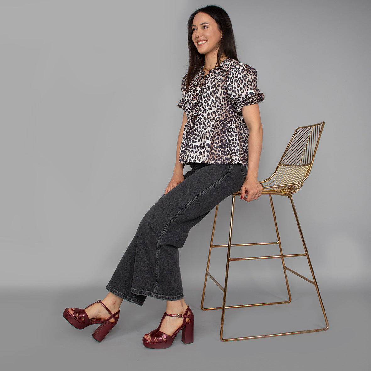 Victoria Vegan Wine High Sandal by Esska