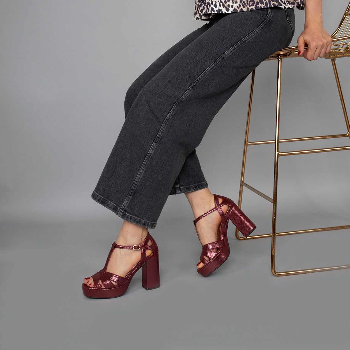 Victoria Vegan Wine High Sandal by Esska