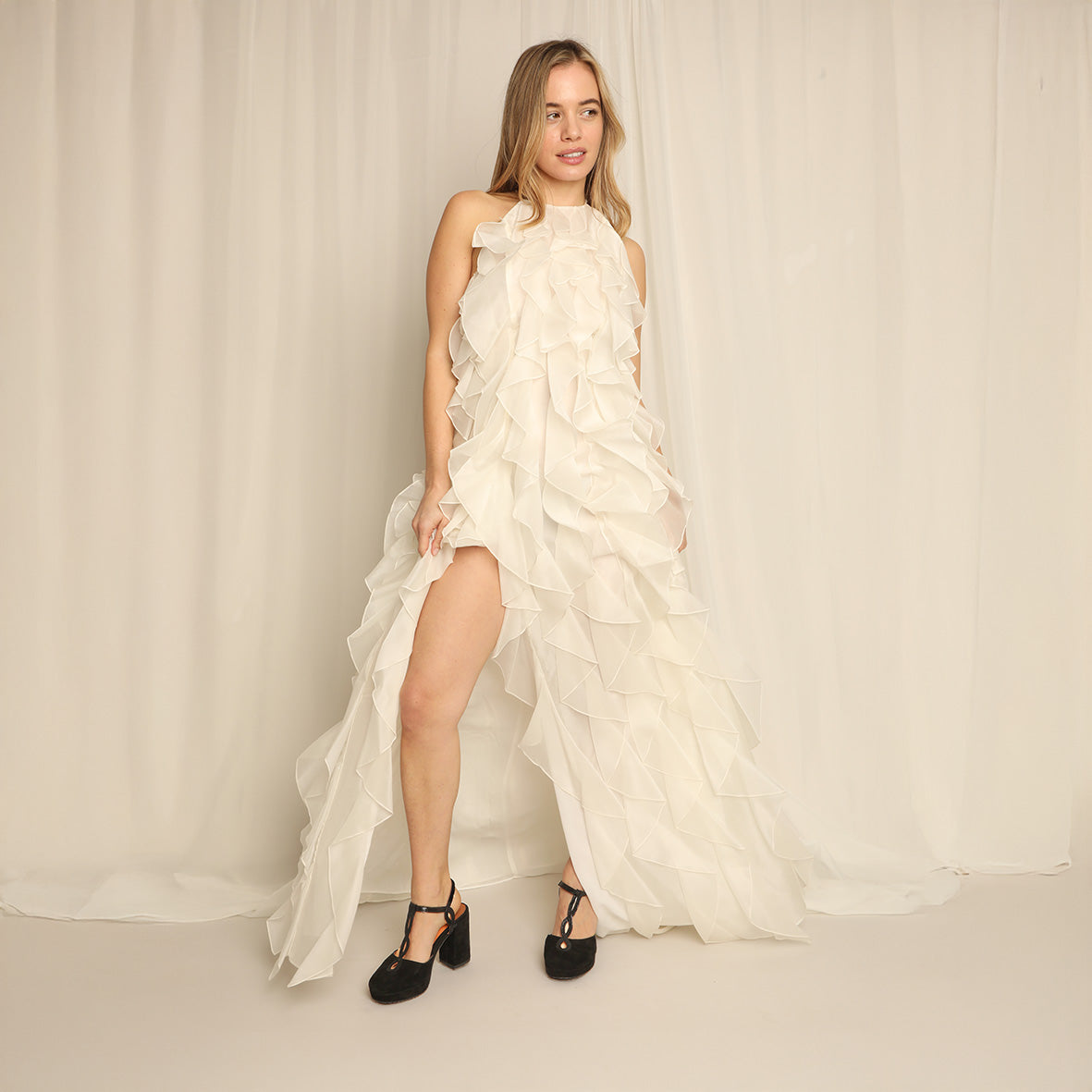 Viola Black High Shoe by Esska