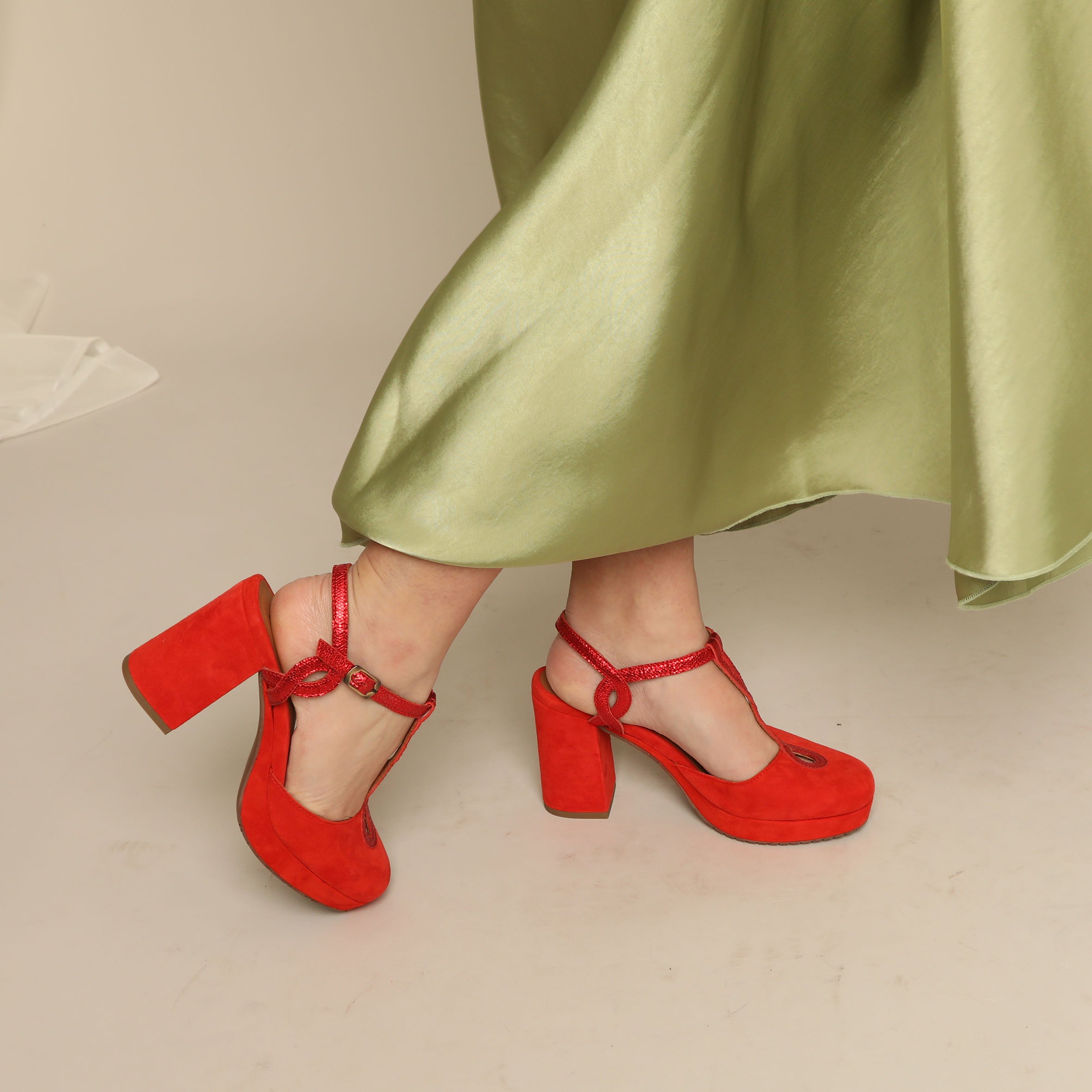 Viola Red High Shoe by Esska