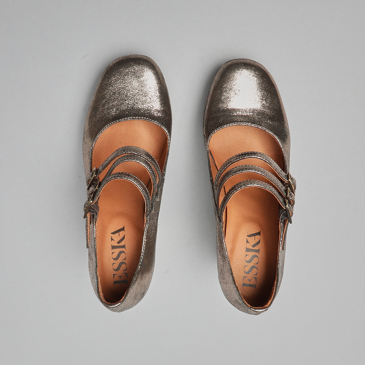 Violet Metallic Iron High Shoe by Esska Shoes Ltd