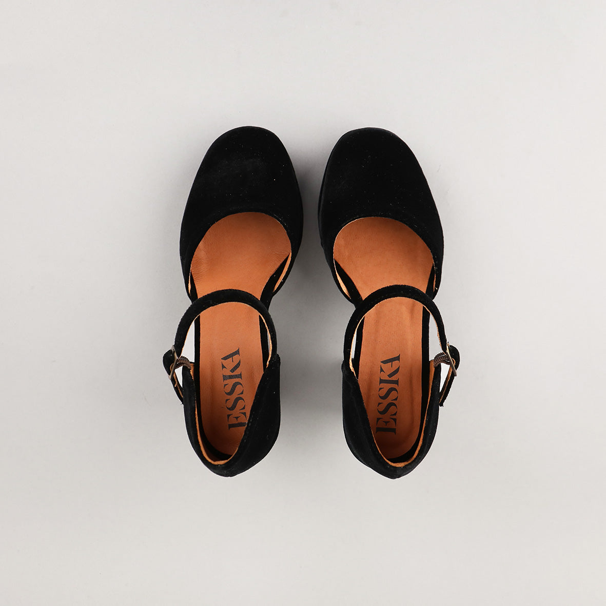 Viv Velvet Black High Shoe by Esska
