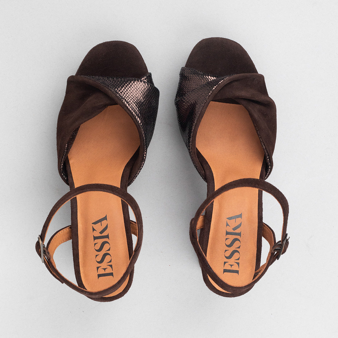 Vivi Chocolate High Sandal by Esska