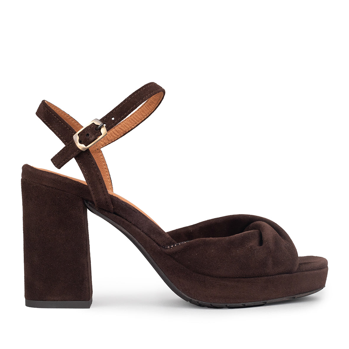 Vivi Chocolate High Sandal by Esska
