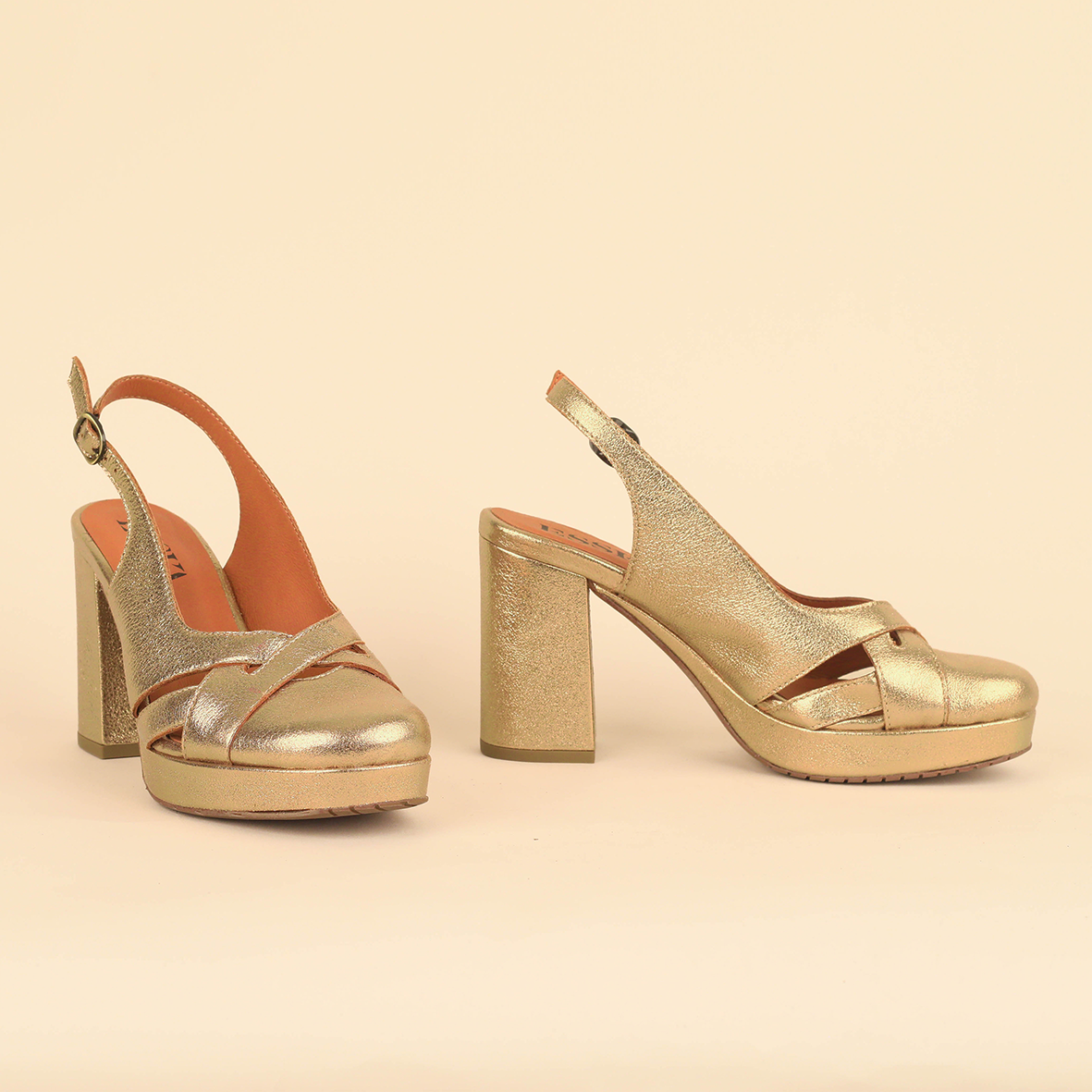 Vivian Gold Dust High Shoe by Esska