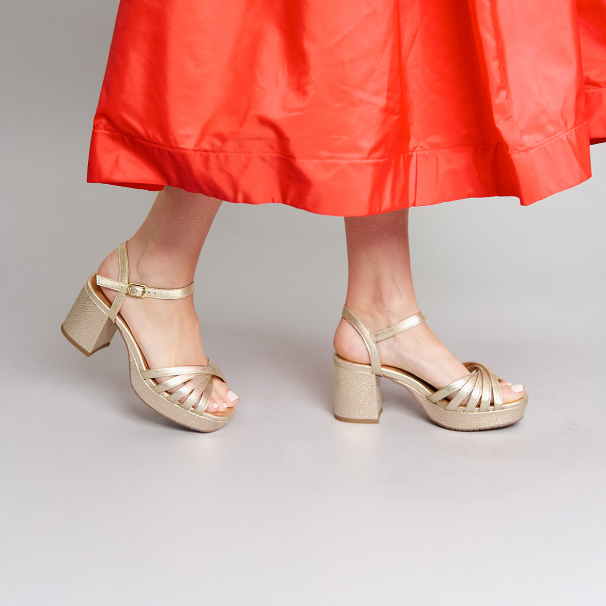 Casey Platinum Mid Sandal by Esska