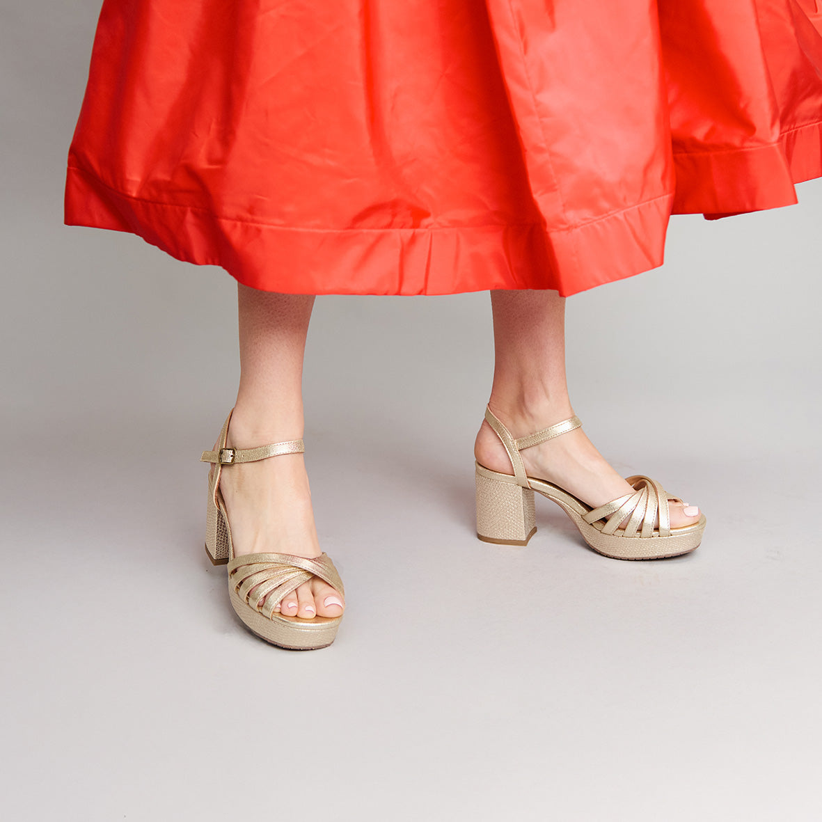 Casey Platinum Mid Sandal by Esska