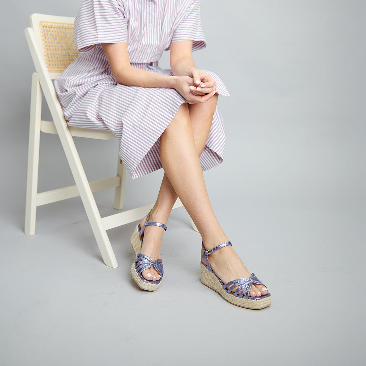 Wafa Metallic Indigo