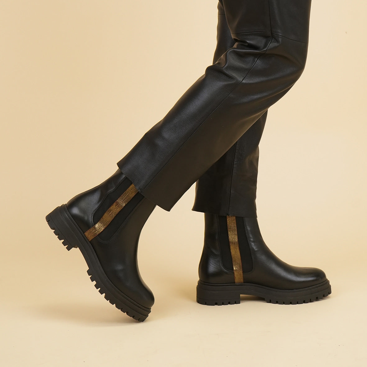 Yaline Black Flat Boot by Esska