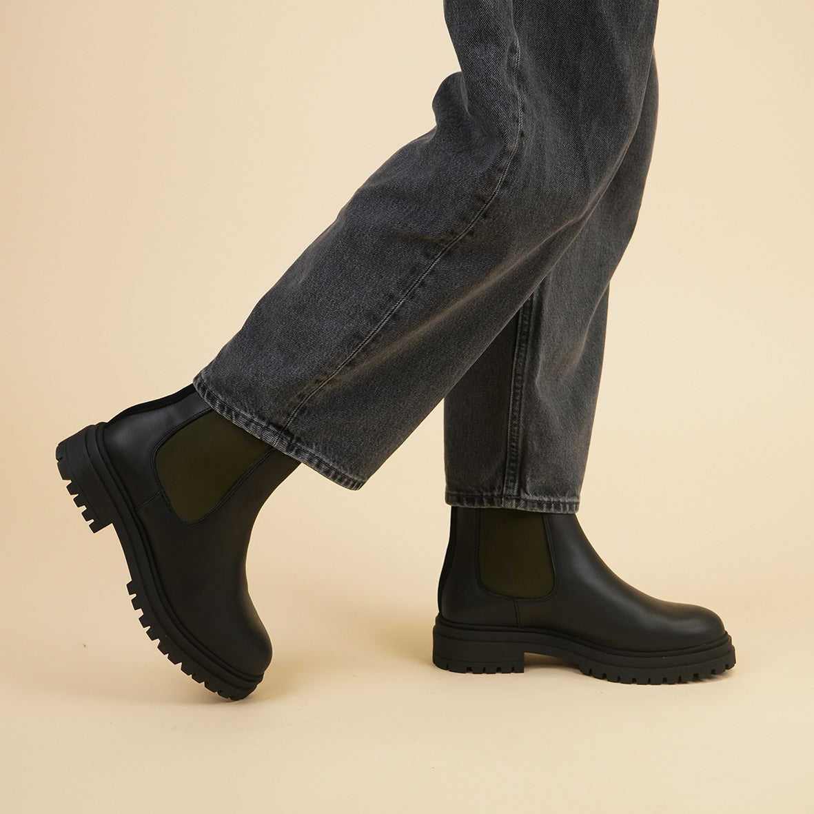 Yolla Black Flat Boot by Esska