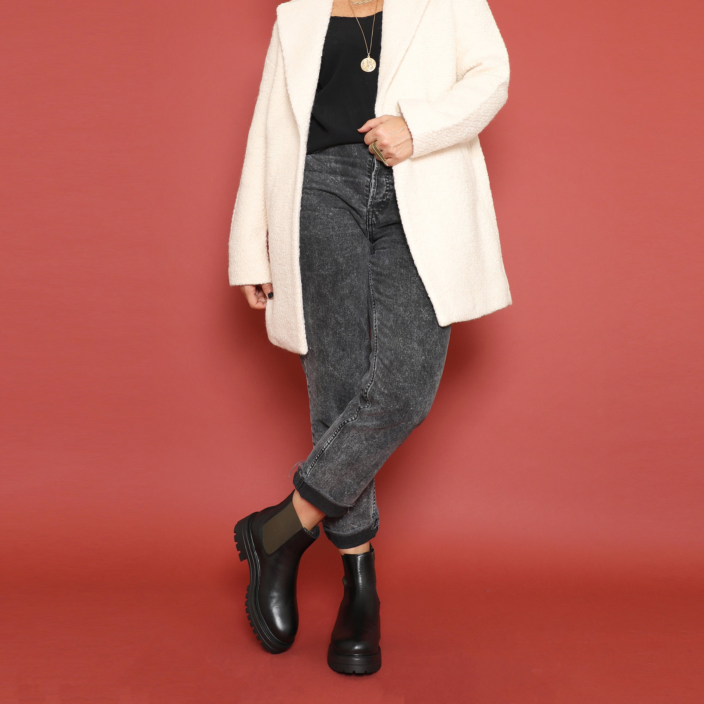 Yolla Black Flat Boot by Esska