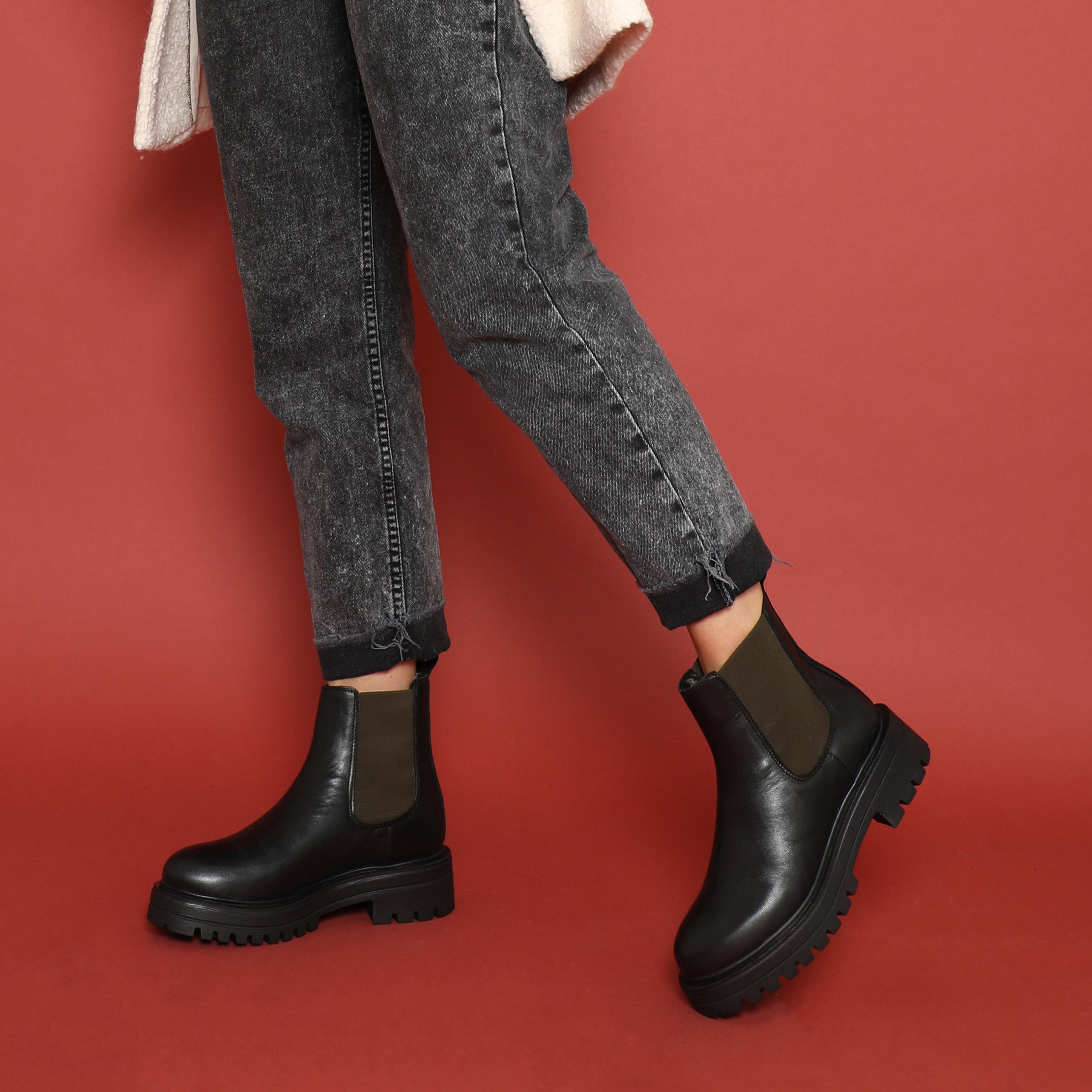 Yolla Black Flat Boot by Esska
