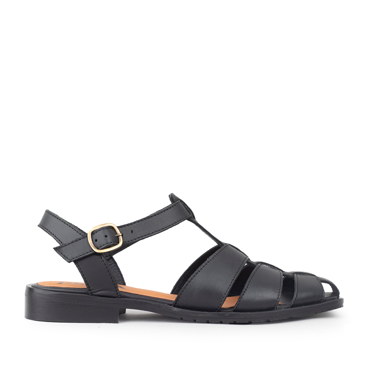 Zak Black Flat Sandal by Esska