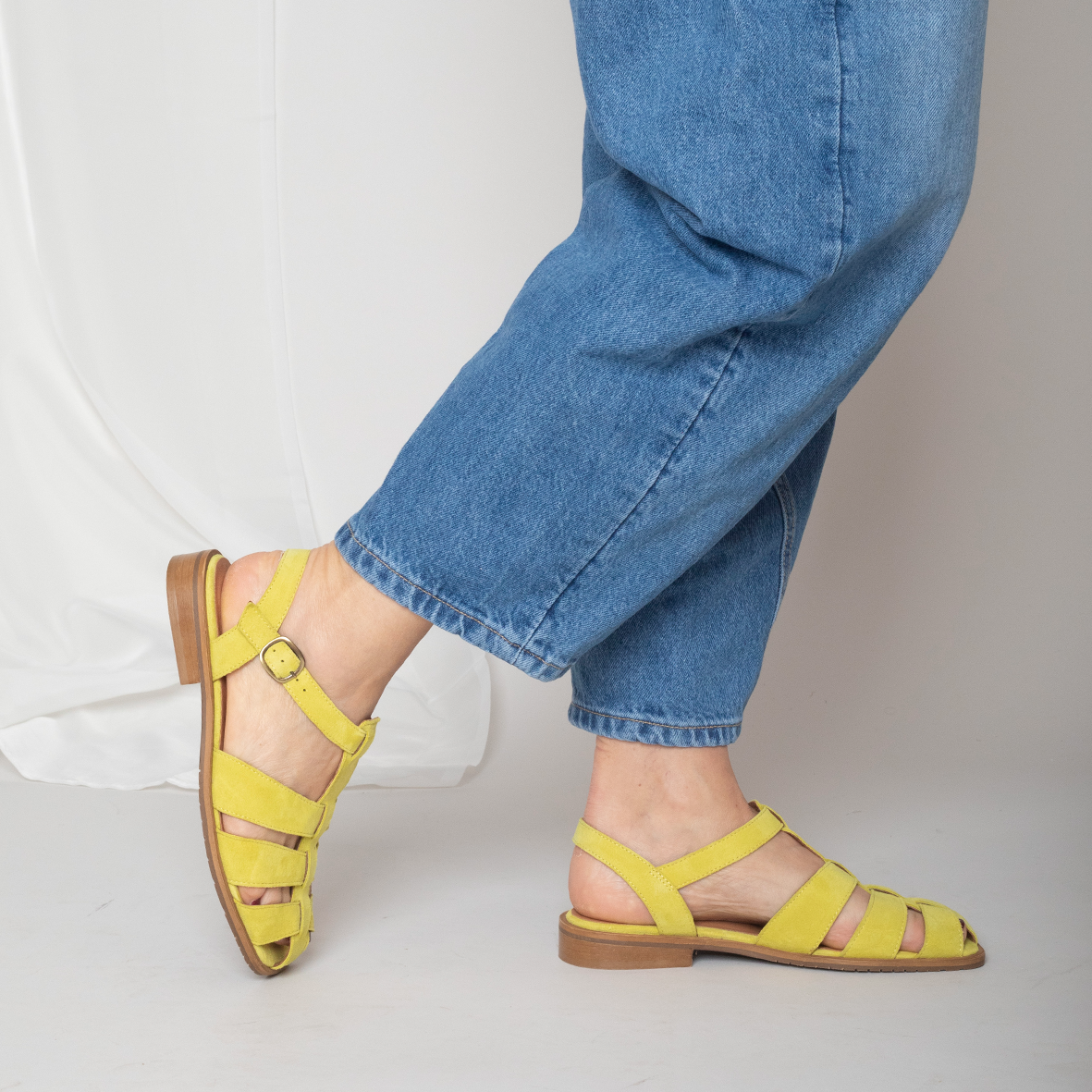 Zak Lemon Flat Sandal by Esska