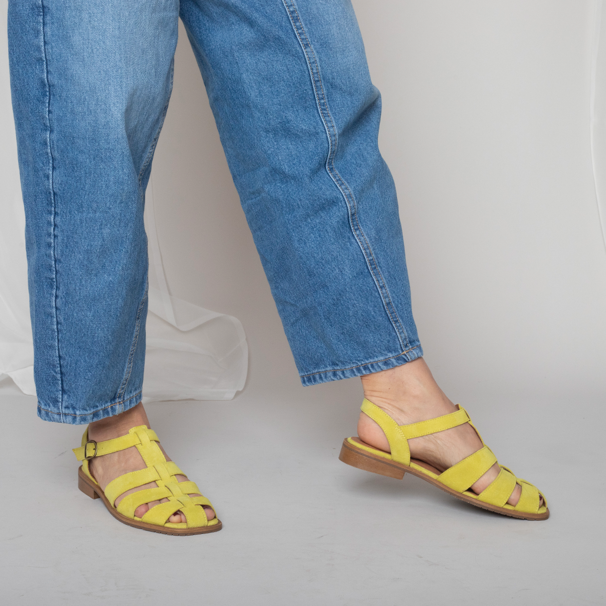 Zak Lemon Flat Sandal by Esska