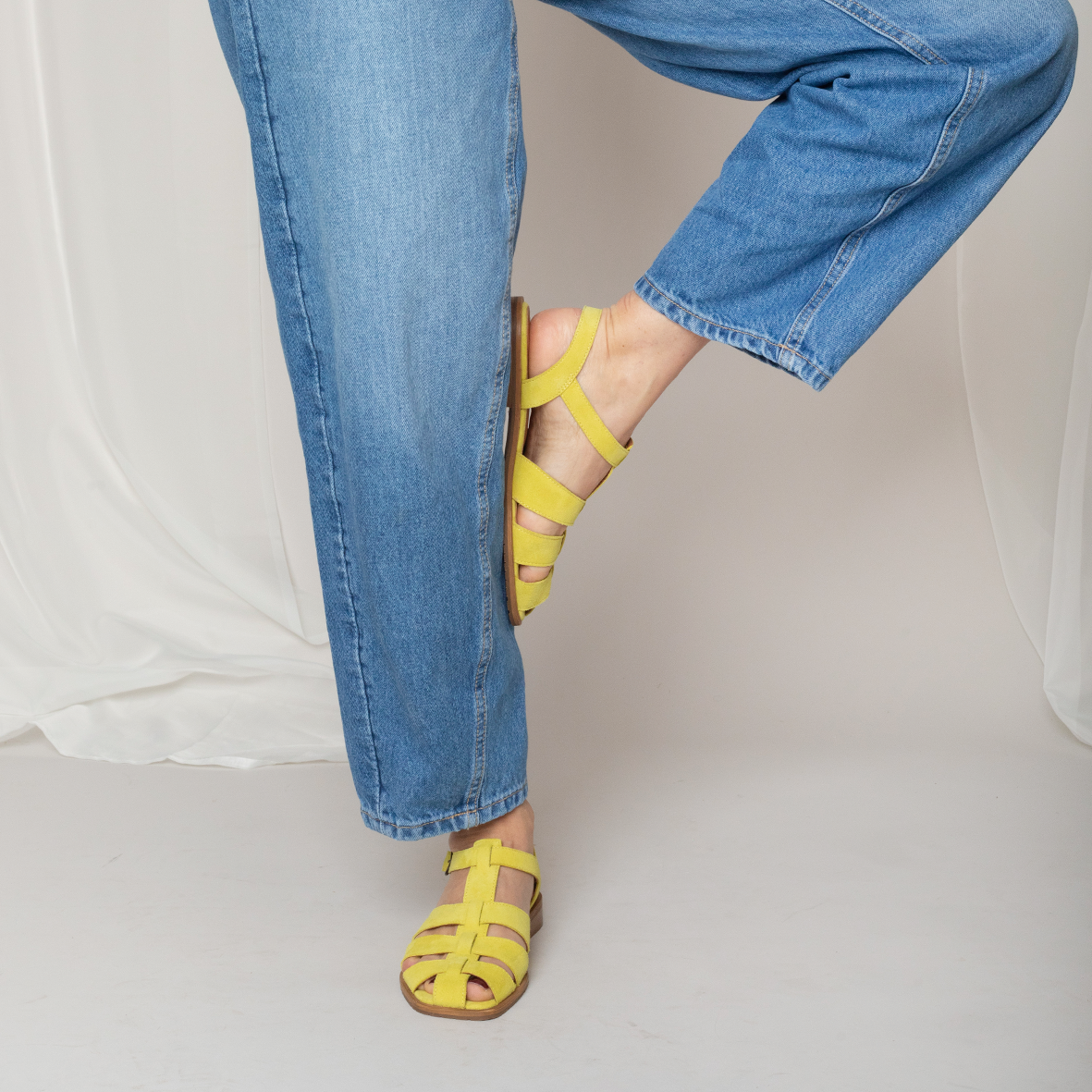 Zak Lemon Flat Sandal by Esska