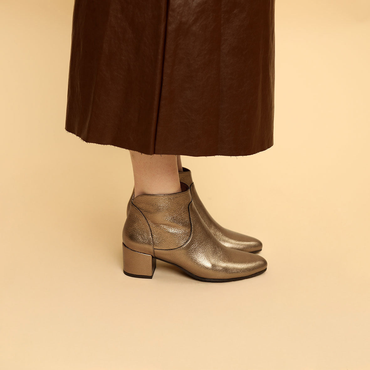 Kiana Metallic Mercury Low Boot by Esska