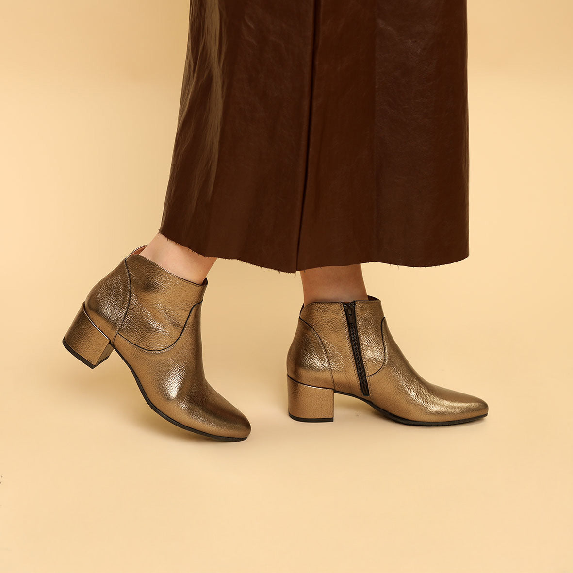 Kiana Metallic Mercury Low Boot by Esska