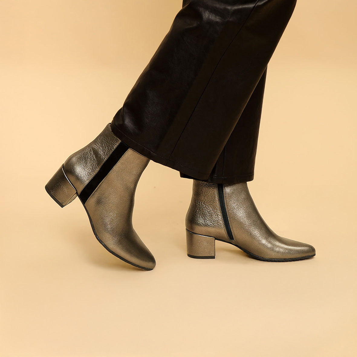 Kitty Metallic Graphito Low Boot by Esska Shoes Ltd