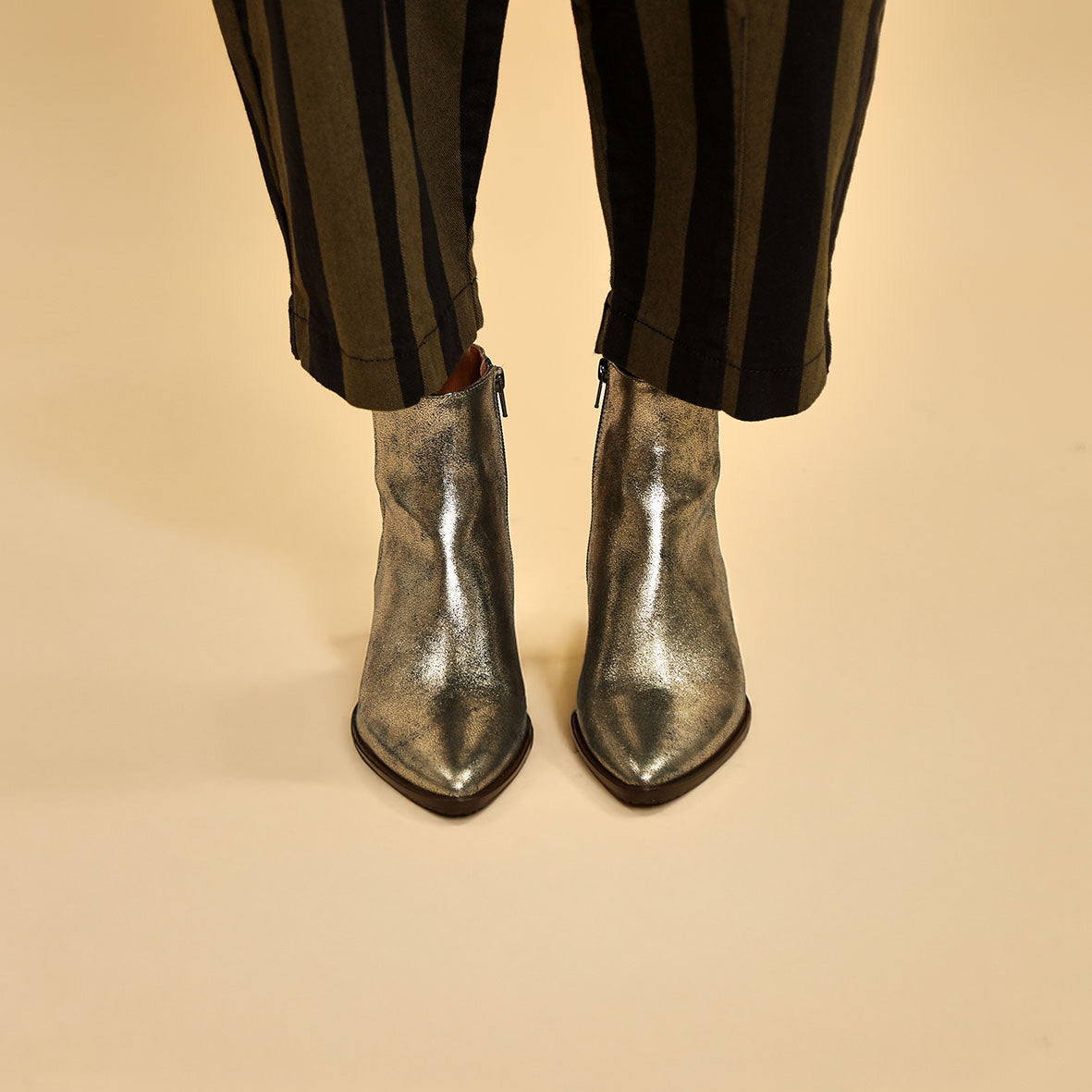 Luka Pale Gold Low Boot by Esska Shoes Ltd