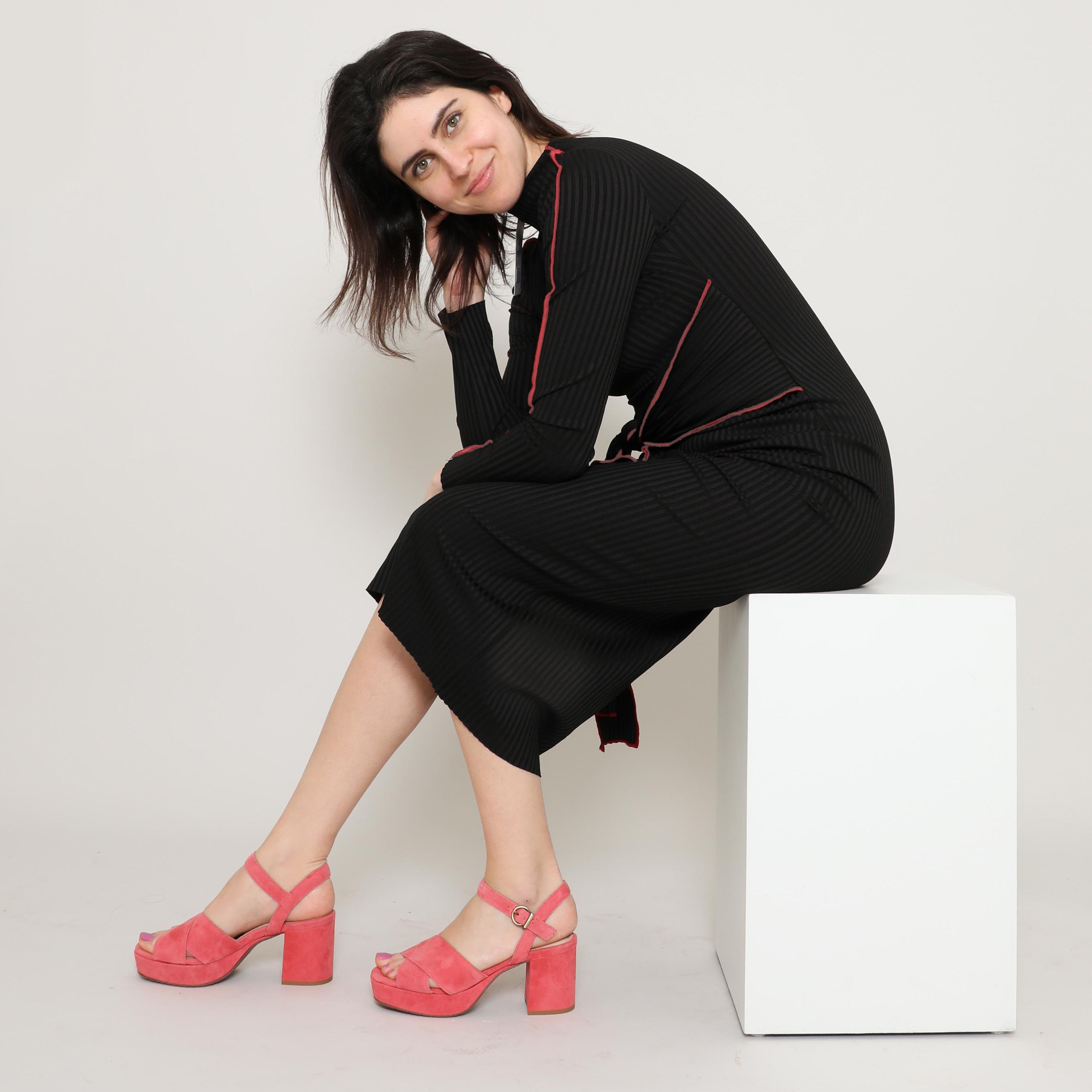Clara Coral Mid Sandal by Esska