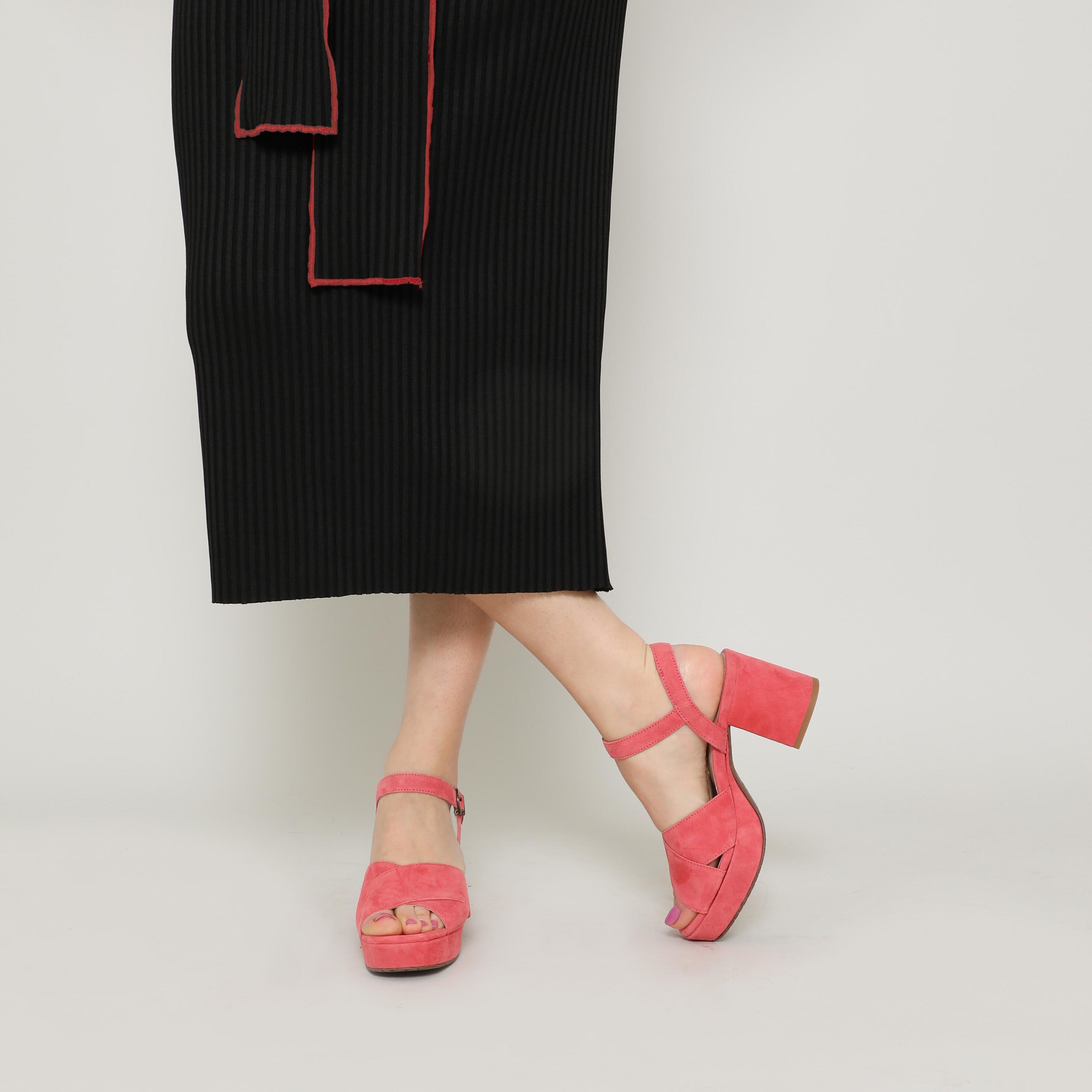Clara Coral Mid Sandal by Esska