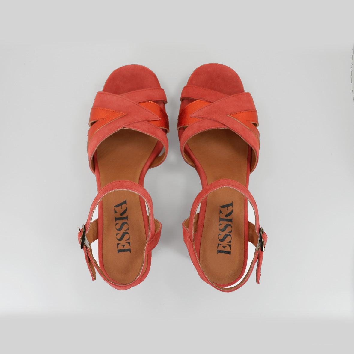 Cleo Rust Mid Sandal by Esska