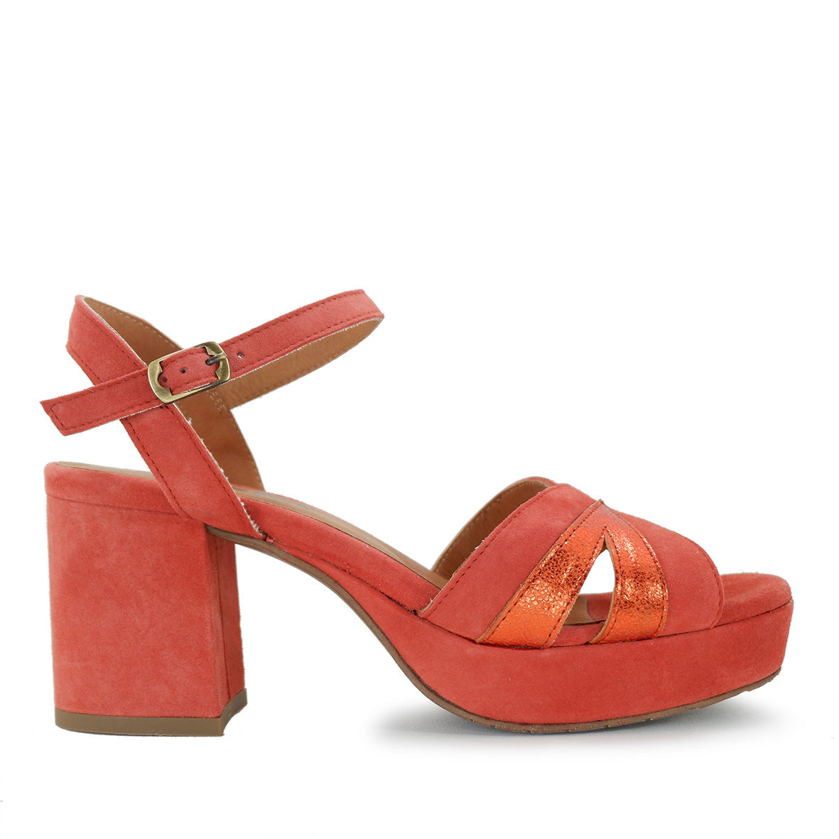Cleo Rust Mid Sandal by Esska