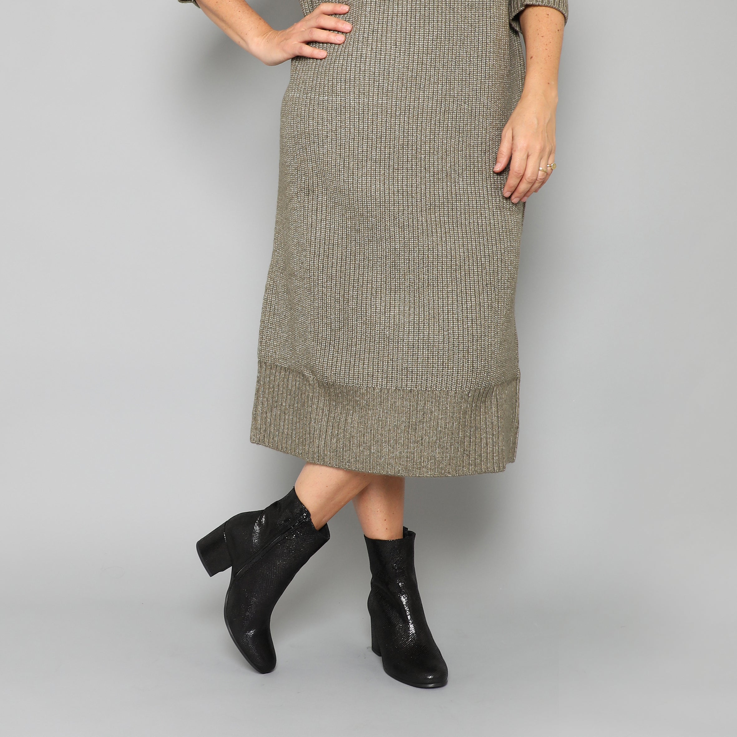 Rasa Black Metallic Mid Boot by Esska