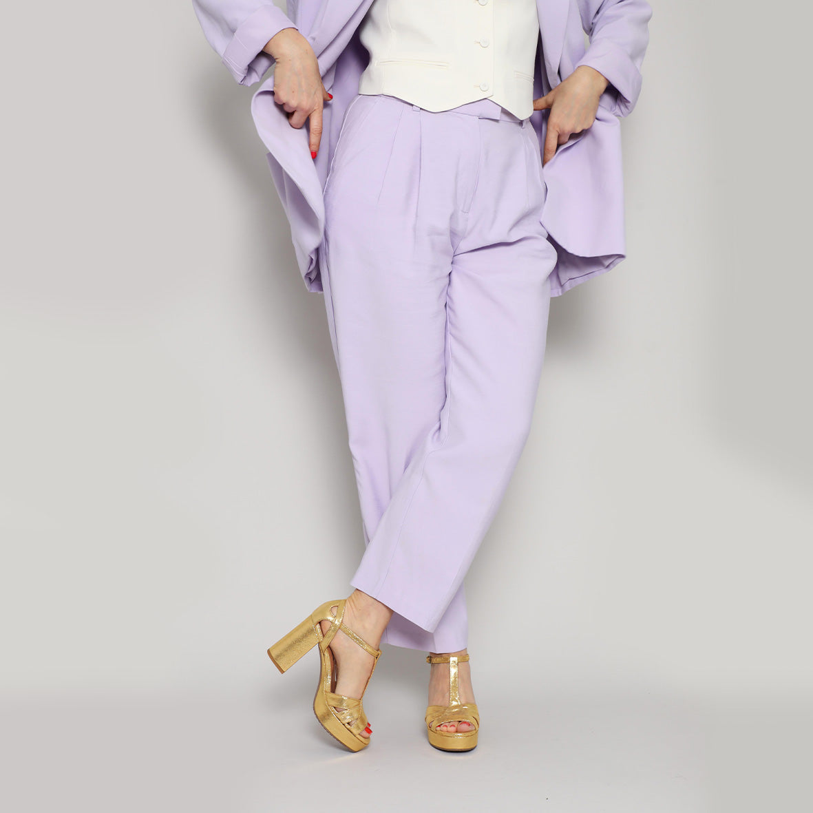 Victoria Gold High Sandal by Esska