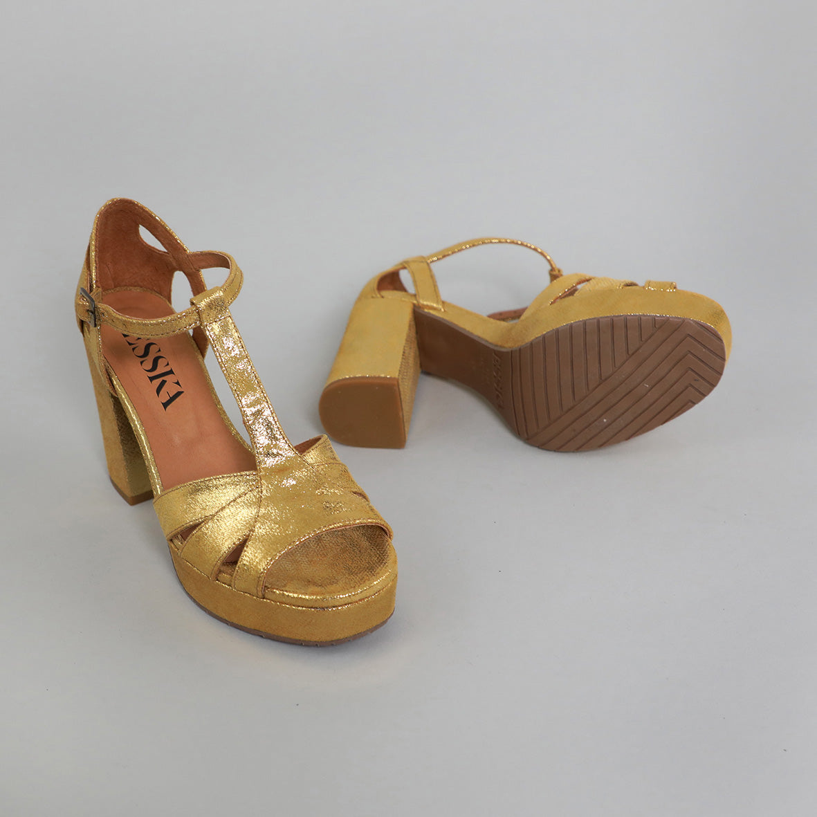 Victoria Gold High Sandal by Esska